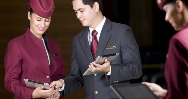 Qatar Airways cabin crew and air hostess recruitment photos in India
