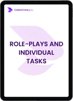 individual tasks and recruitment role plays for cabin crew recruitment candidates. How to become a flight attendant? Go through all FlightAttendant.in tasks and pass airline recruitment - flight attendant job cabin crew assessment center emirates open day